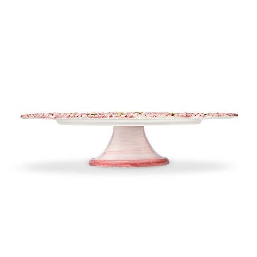 EDELWEISS ITALY Camomilla Pembe Seramik Kek Standı 36 Cm