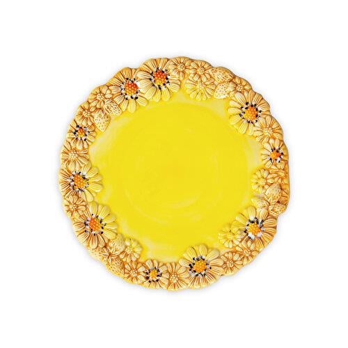 EDELWEISS ITALY Camomilla Sarı Seramik Kahvaltı Tabağı 22 Cm