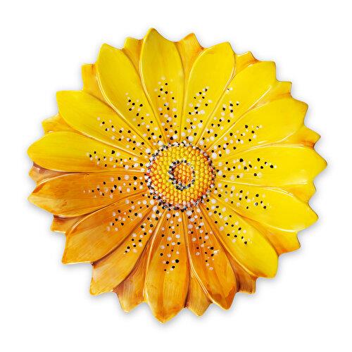 EDELWEISS ITALY Camomilla Sarı Seramik Servis Tabağı 36 Cm