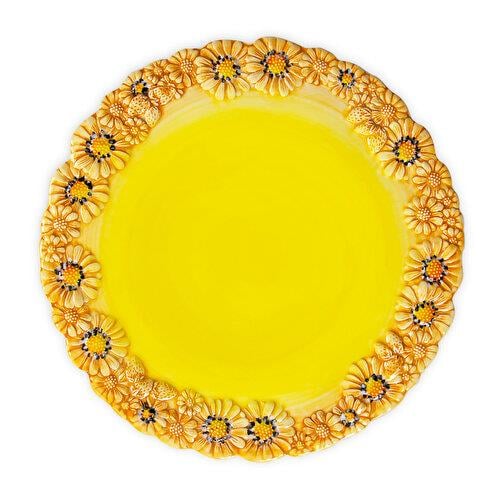 EDELWEISS ITALY Camomilla Sarı Seramik Servis Tabağı 36 Cm