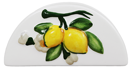 EDELWEISS ITALY Limoni Beyaz Seramik Peçetelik 