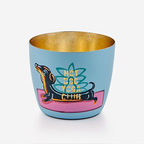 Gift Company Mavi Demir Hot Dog Yoga Clun Mumluk 8X5x10 Cm