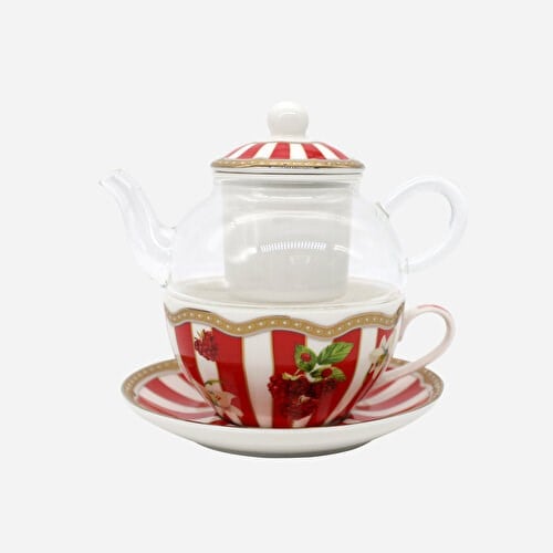 Lisa Minotti Puglia Kırmızı Porselen Çay Fincan Seti 250 Ml