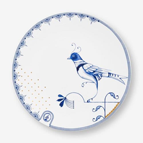 Pip Studio Blue Bird Beyaz Porselen Pasta Tabağı 18 Cm