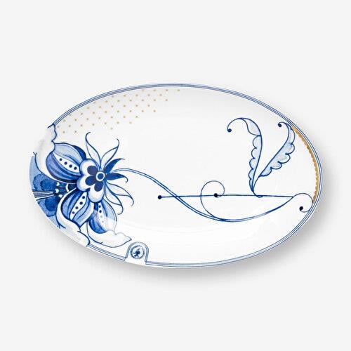 Pip Studio Blue Bird Beyaz Porselen Servis Tabağı 25,5X16,5 Cm