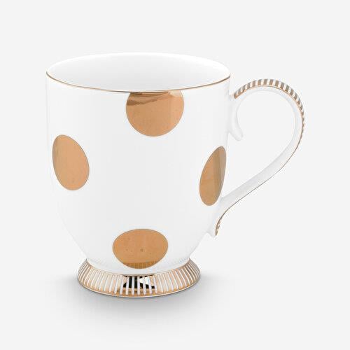Pip Studio Dot Delight Beyaz Porselen Kupa 350 Ml