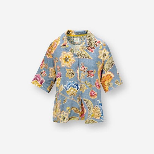 Pip Studio Flora Mavi Viscose Bluz