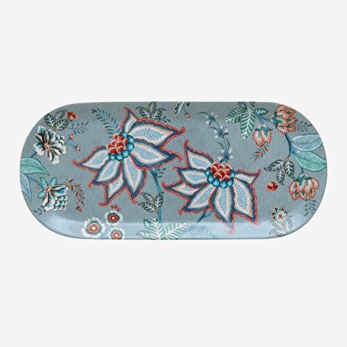 Pip Studio Flower Festival Mavi Porselen Servis Tabağı 33 Cm