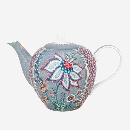 Pip Studio Flower Festival Mavi Porselen Demlik 1600 Ml