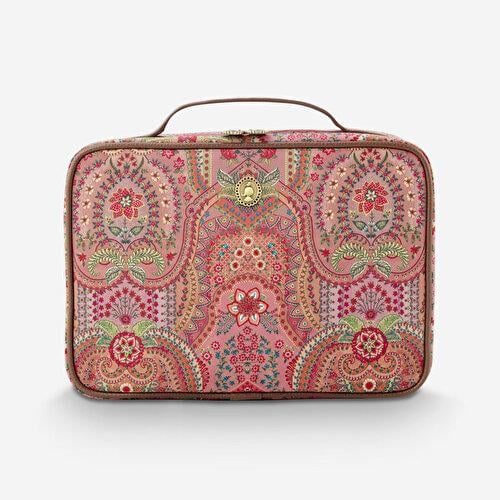 Pip Studio Jabali Kırmızı Kadife Makyaj Çantası 27X10x19 Cm