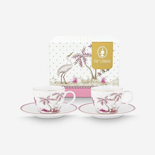 Pip Studio Jolie Beyaz Porselen Kahve Fincan Seti 120 Ml