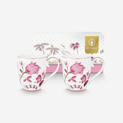 Pip Studio Jolie Beyaz Porselen Kupa Seti 450 Ml
