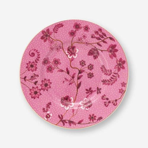Pip Studio Jolie Pembe Porselen Petit Four Tabağı 12 Cm