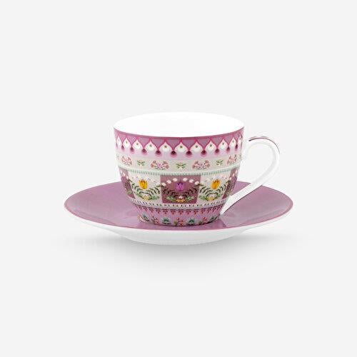 Pip Studio Lily & Lotus Mor Porselen Kahve Fincanı 120 Ml