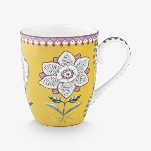 Pip Studio Lily & Lotus Sarı Porselen Kupa 350 Ml
