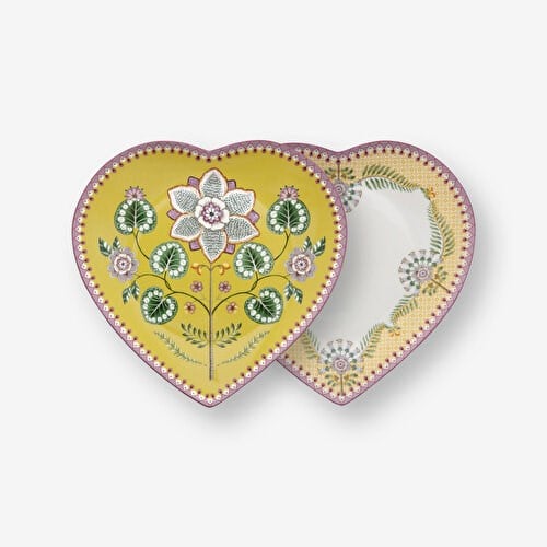 Pip Studio Lily & Lotus Sarı Porselen Servis Tabağı 21,5 Cm