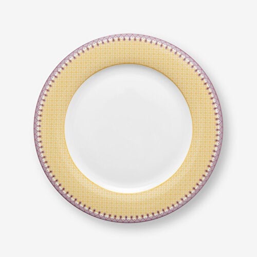 Pip Studio Lily & Lotus Sarı Porselen Yemek Tabağı 26,5 Cm