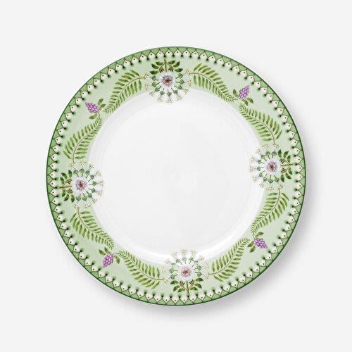 Pip Studio Lily & Lotus Yeşil Porselen Kahvaltı Tabağı 23 Cm