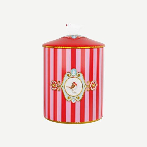 Pip Studio Love Birds Kırmızı Pembe Porselen Saklama Kutusu 1300 Ml