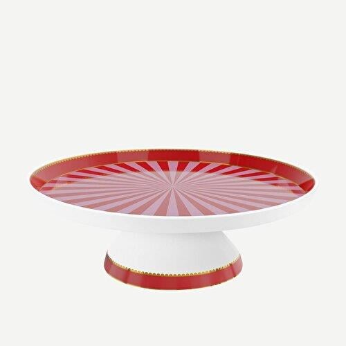 Pip Studio Love Birds Kırmızı Pembe Porselen Kek Standı 24 Cm