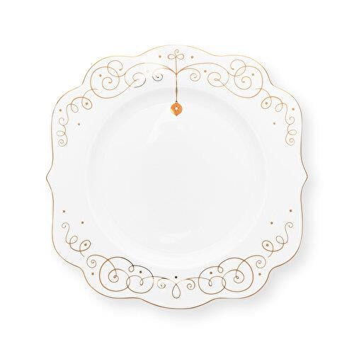 Pip Studio Royal Gold White Beyaz Porselen Yemek Tabağı 28 Cm