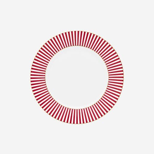 Pip Studio Royal Stripes Pembe Porselen Pasta Tabağı 17 Cm