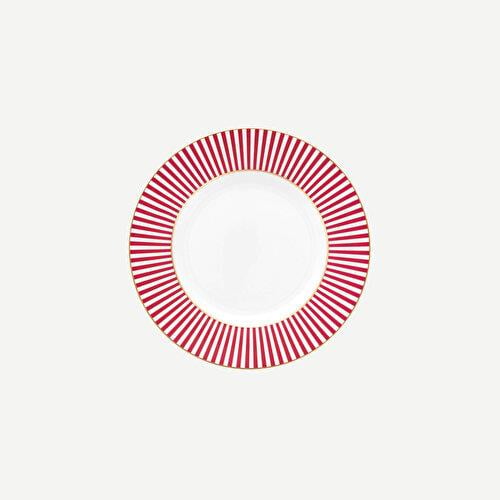 Pip Studio Royal Stripes Pembe Porselen Petit Four Tabağı 12 Cm