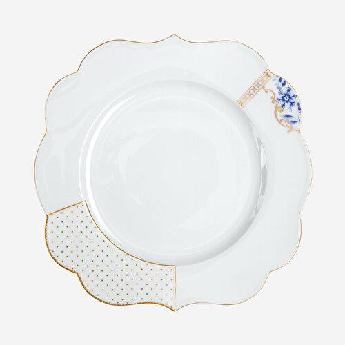 Pip Studio Royal White Mavi Beyaz Porselen Yemek Tabağı 28 Cm
