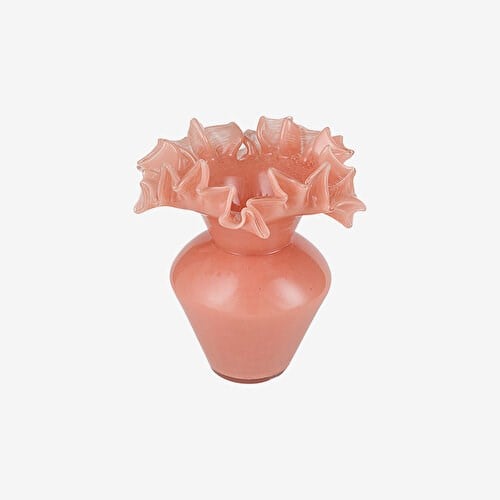 ROSE & TULIPANI MILANO Gala Pembe Cam Vazo 20X20x21 Cm
