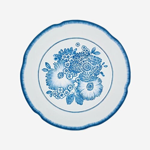 VISTA ALEGRE Coralina by Oscar de La Renta Mavi Porselen Yemek Tabağı 29 Cm