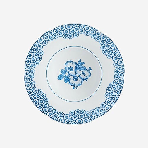 VISTA ALEGRE Coralina by Oscar de La Renta Mavi Porselen Çukur Tabak 25 Cm