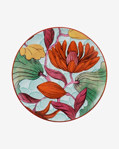 Vista Alegre Lotus Turuncu Porselen Petit Four Tabağı 16 Cm