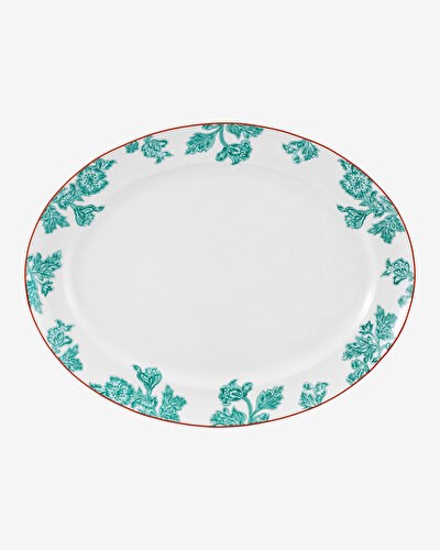 Vista Alegre Lotus Yeşil Porselen Servis Tabağı 36 Cm