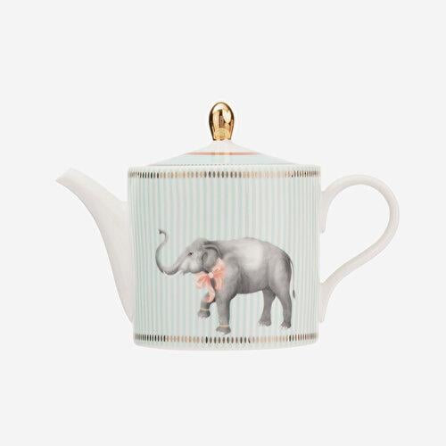 YVONNE ELLEN Animals Yeşil Porselen Demlik 500 Ml