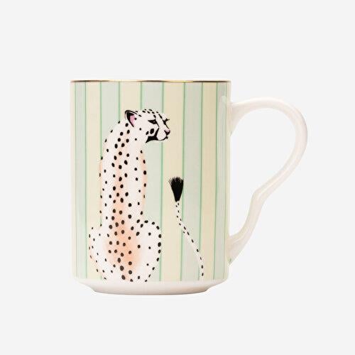 YVONNE ELLEN Animals Yeşil Porselen Kupa 350 Ml