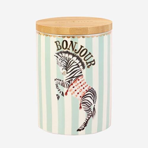 YVONNE ELLEN Animals Yeşil Porselen Saklama Kabı 10X15 Cm