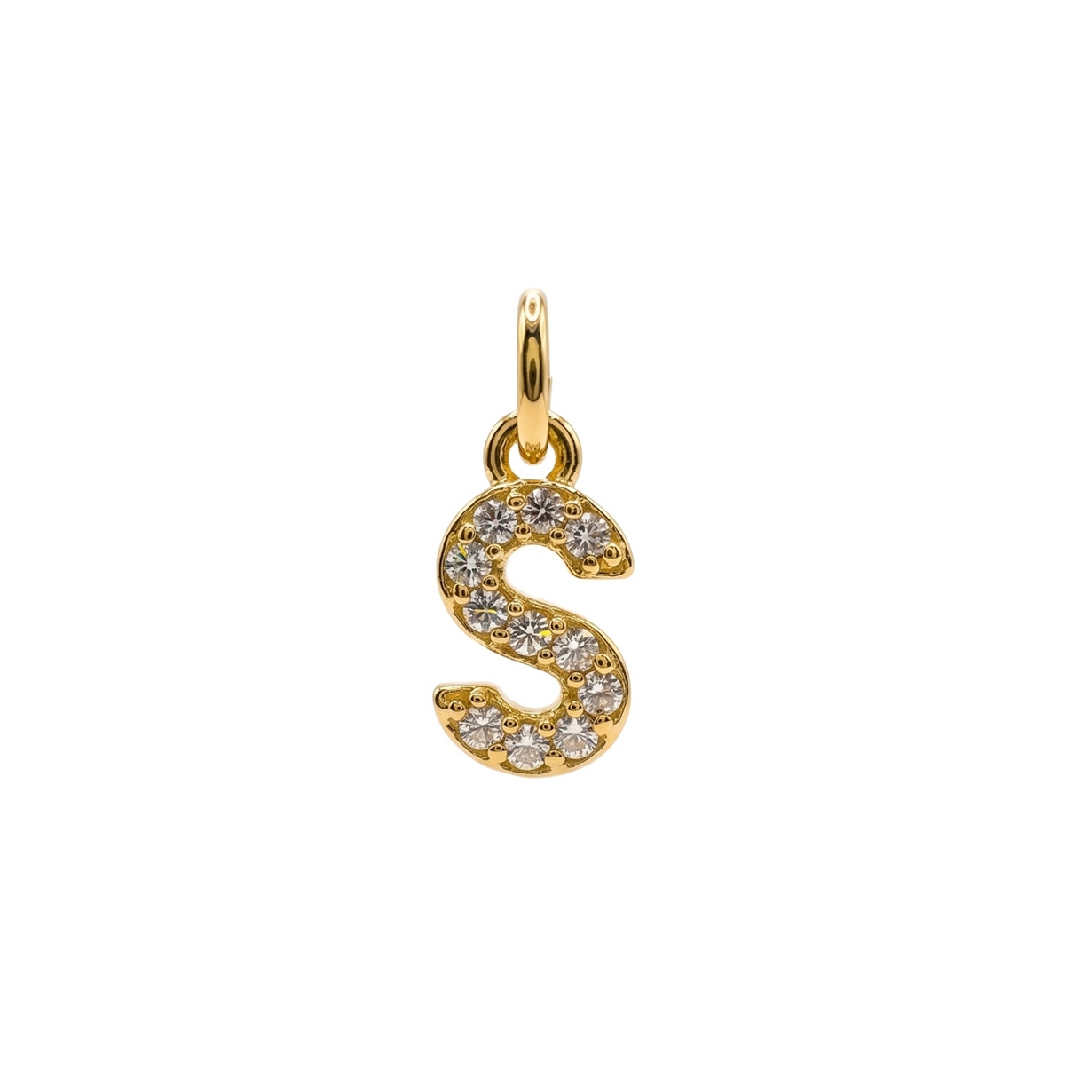Letter S Charm - Gold