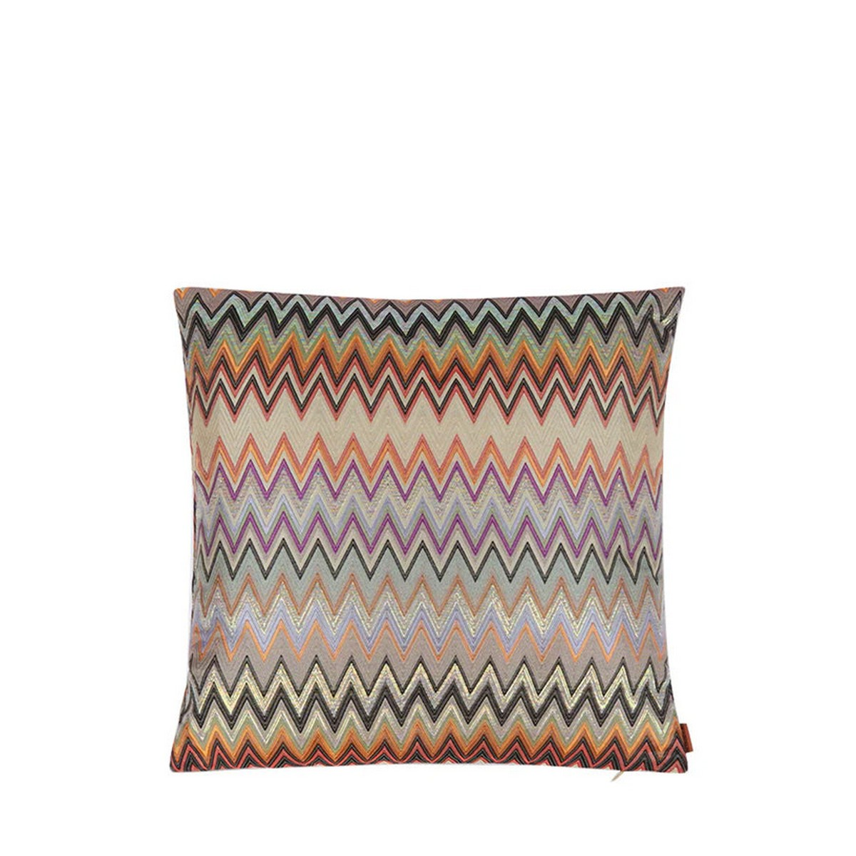 Masuleh Kırmızı Çok Renkli Zigzag Desenli Dekoratif Yastık 40 x 40 cm