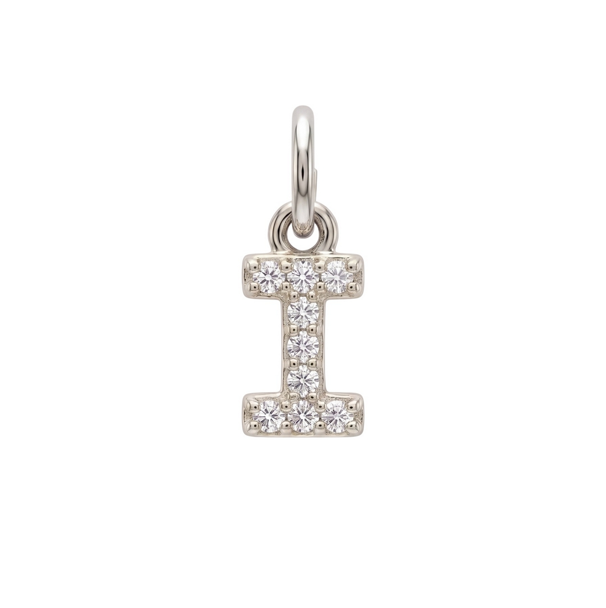Letter I Charm - Silver
