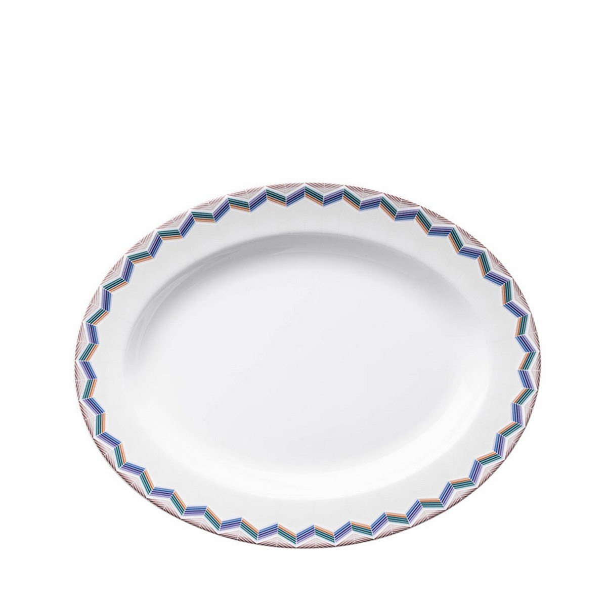 Zig Zag Jarris 148 Lacivert Oval Servis Tabağı 36 cm