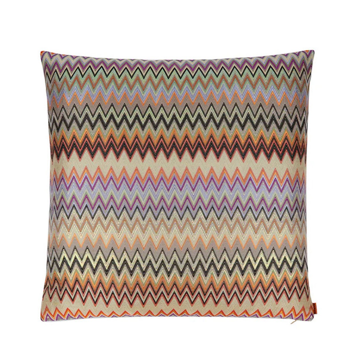 Masuleh Kırmızı Çok Renkli Zigzag Desenli Dekoratif Yastık 60 x 60 cm