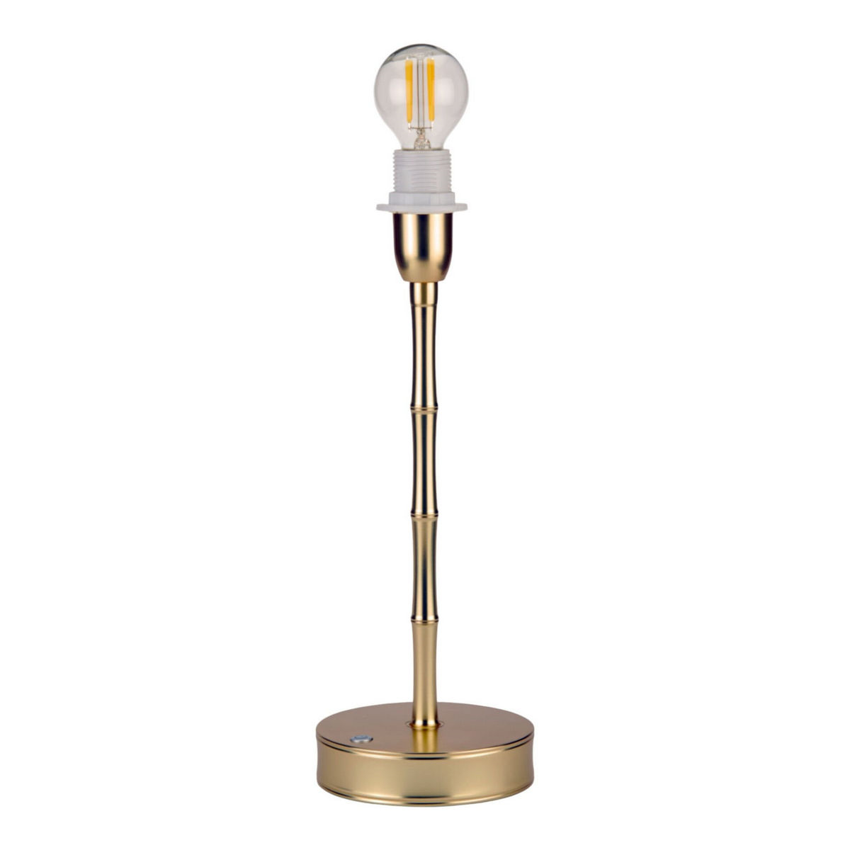Bamboo LED Lamp Base in a refined matt gold