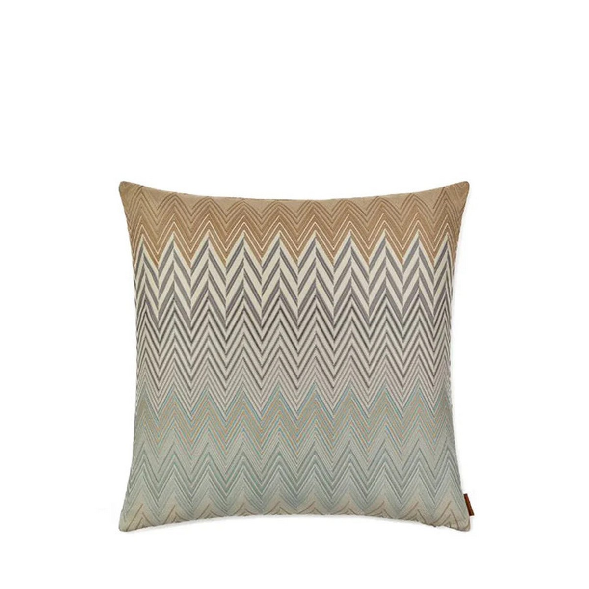 Bastia Bej Çok Renkli Zigzag Desenli Dekoratif Yastık 40 x 40 cm