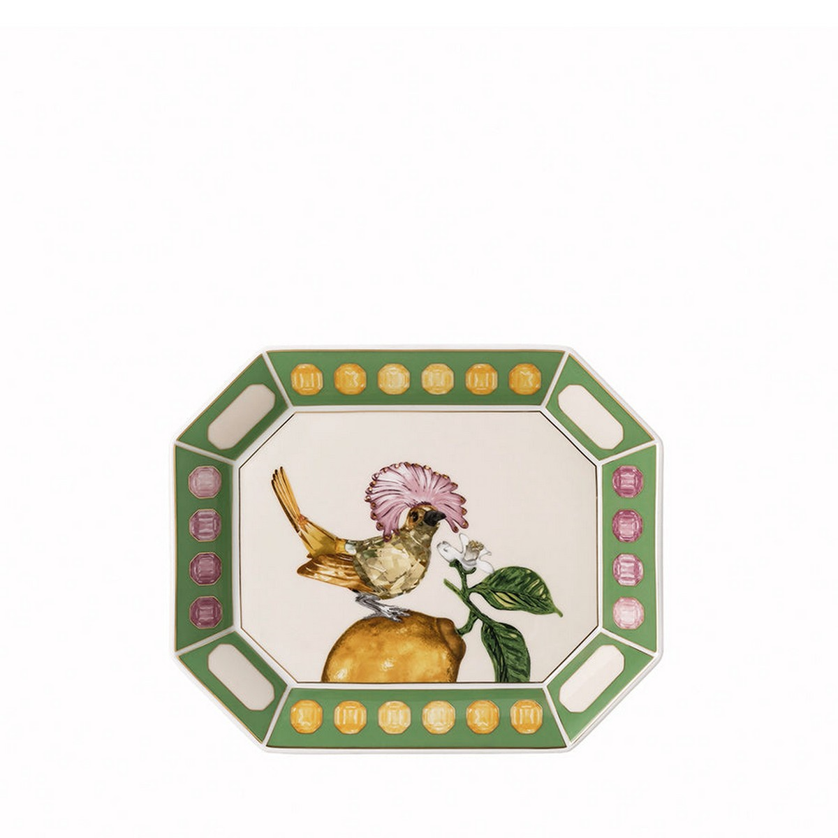 Idyllia Green Yeşil Porselen  Dekoratif Tabak 20x16 cm