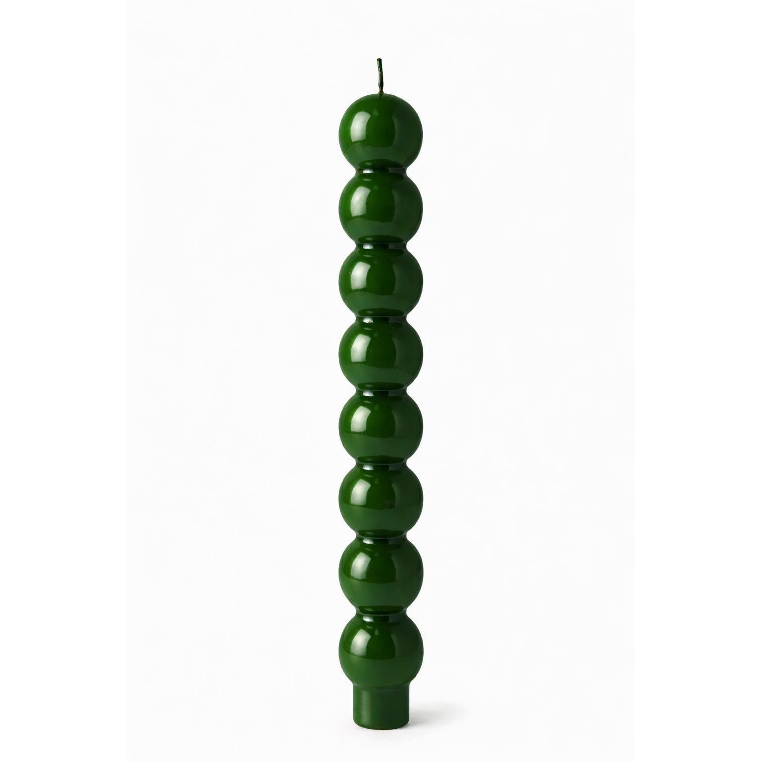 Top Şamdan Mum -  Timbo Yeşili Parlak 24 cm