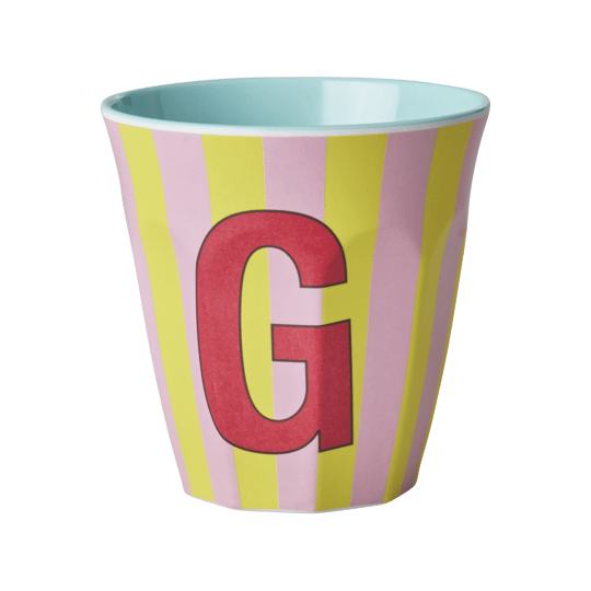 Melamine Striped Tumbler Pink - G