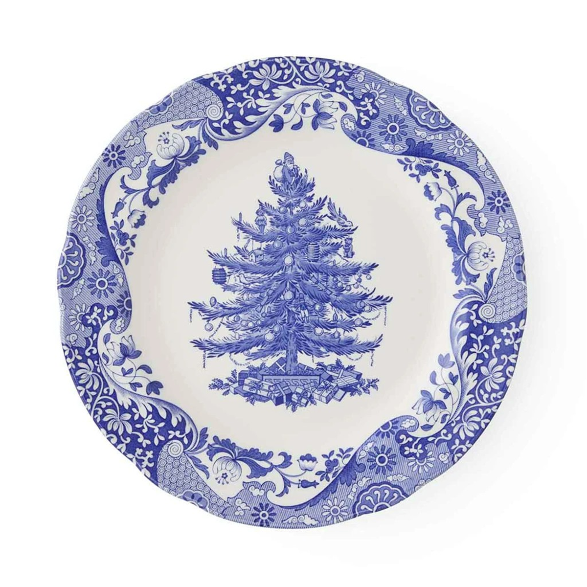 Blue Italian Christmas Yemek tabağı