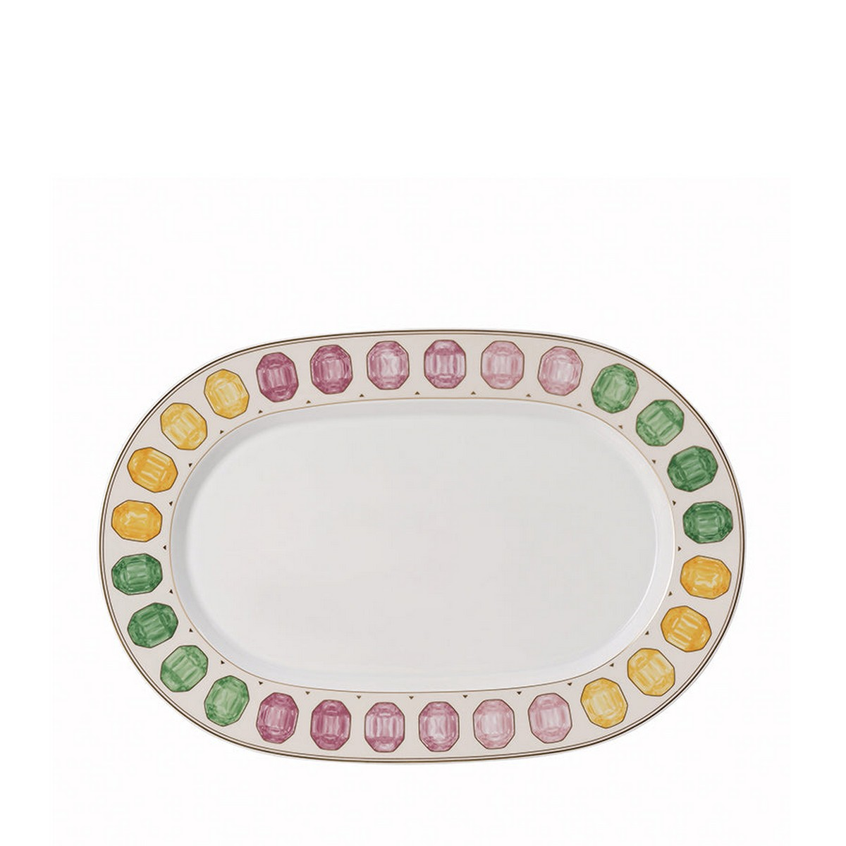 Idyllia Marshmallow Porselen Oval Servis Tabağı 40 cm