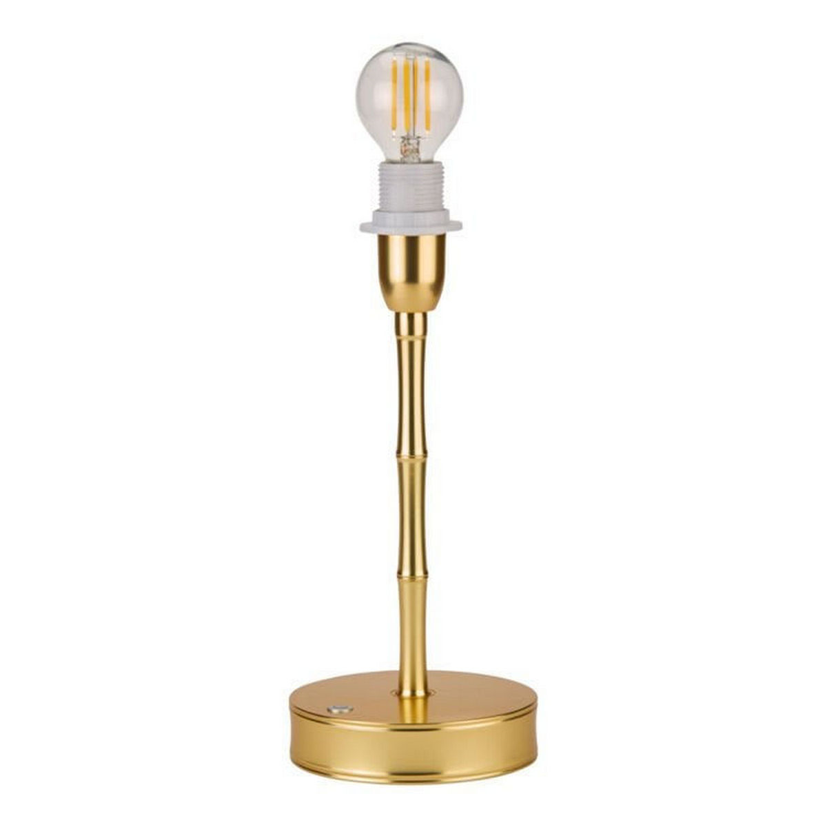 Bamboo LED Lamp Base in a refined gold finish