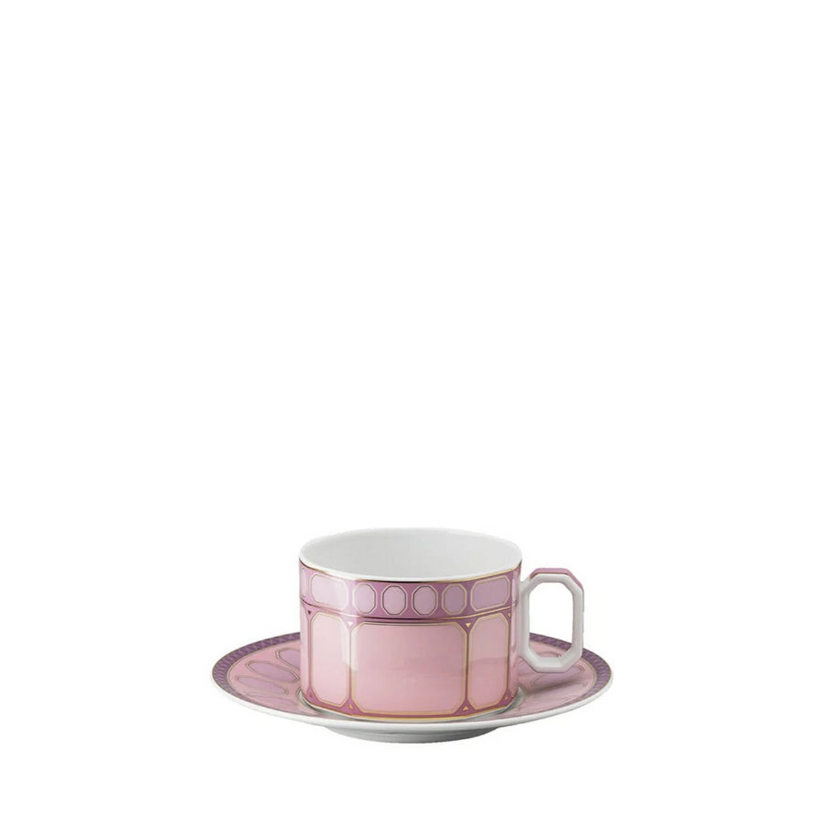 Signum Rose Pembe Porselen Kahve/Çay Fincan ve Tabağı
